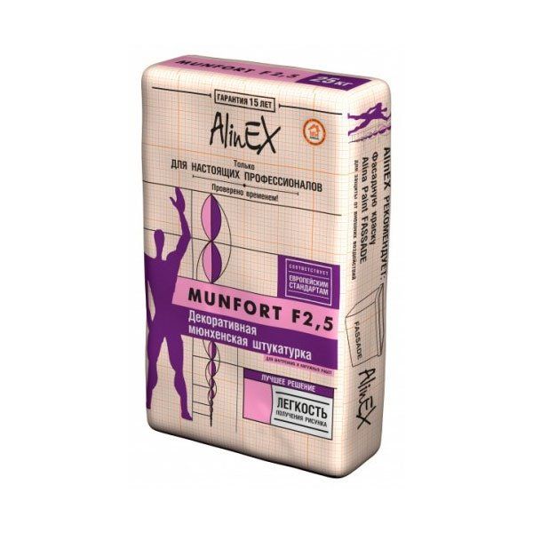 Декоративная штукатурка AlinEX Munfort F 2.5 25 кг