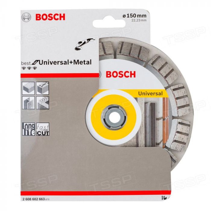 Диск алмазный универсальный Bosch 150*22,23мм 2608602663