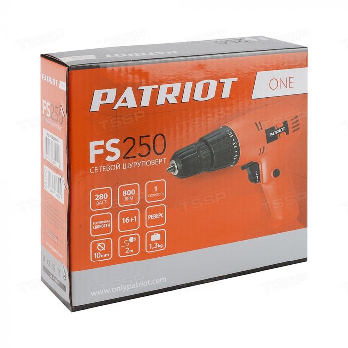 Дрель-шуруповерт сетевая Patriot FS 250 The One