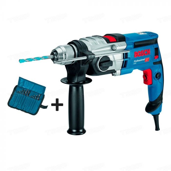 Дрель ударная Bosch GSB 24-2 + набор сверл 0615990L2P