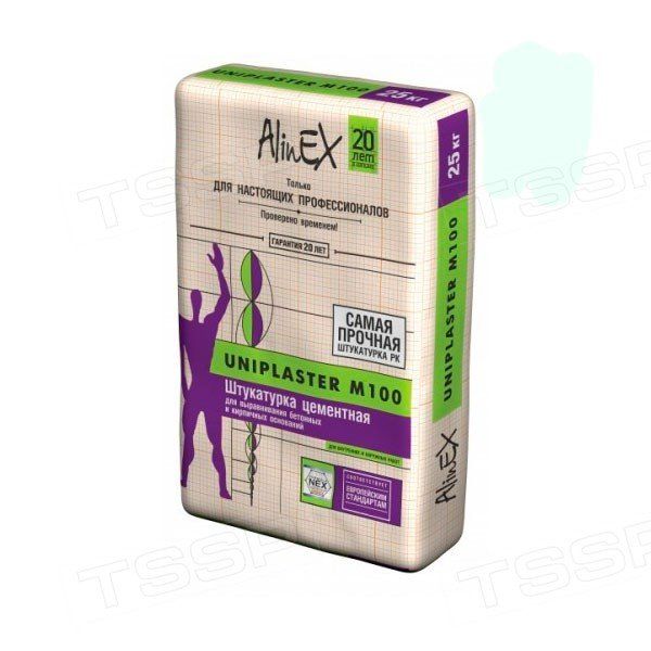 Морозостойкая штукатурка AlinEX Uniplaster М100 25 кг