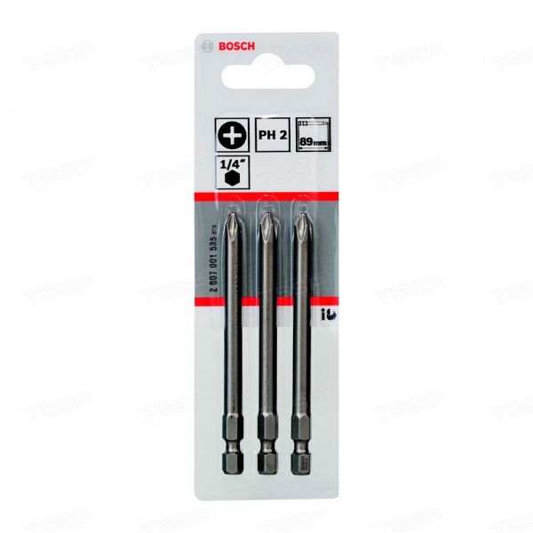 Набор бит Bosch PH2 XH 89мм 2607001535