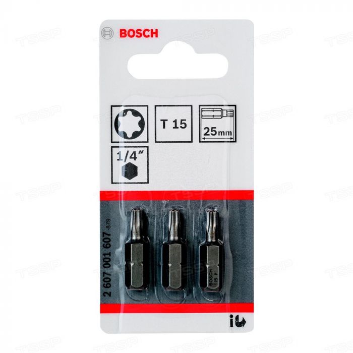 Набор бит Bosch T15 25мм 2607001607