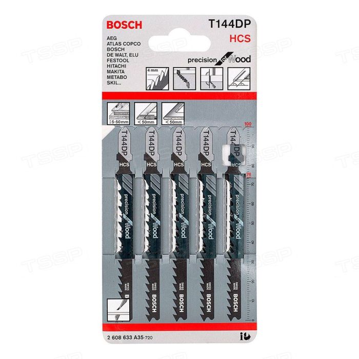 Набор пилок для лобзика Bosch T144DP HCS 2608633A35