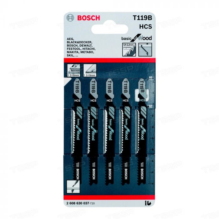 Пилки для лобзика Bosch T119B 2608630037