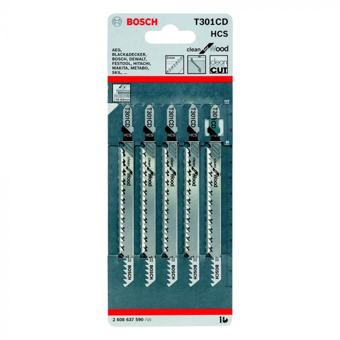 Пилки для лобзика Bosch T301CDB 2608637590