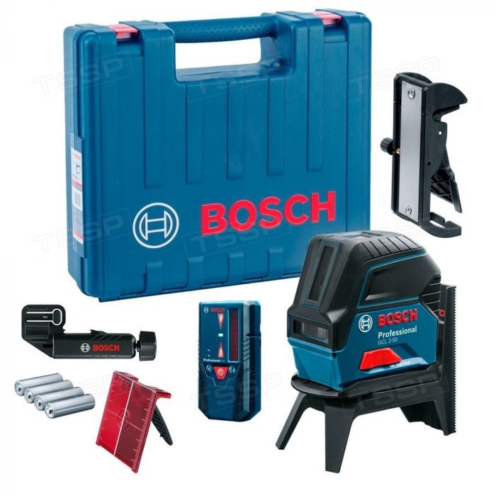 Построитель плоскостей Bosch GLL 2-50 + LR6 + RM1 + BM3 в кейсе 0601066F01