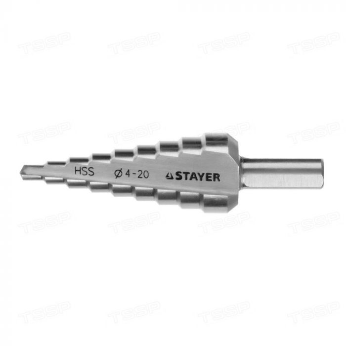 Сверло ступенчатое по металлу STAYER Master 4-20*75мм 29660-4-20-9